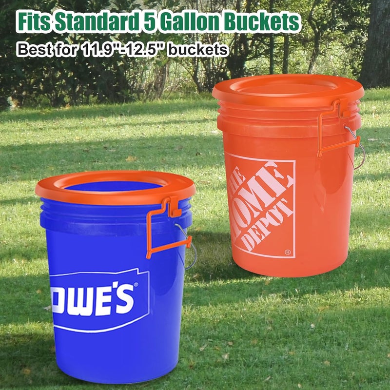 PAHTTO Bucket Toilet Seat, Portable Toilet Seat for 5 Gal Buckets, Camping Toilet Seat, Snap-on Toilet Seat for Outdoor, Camping, Hiking, Emergency, Car, Boat, RV Travel - Image 4